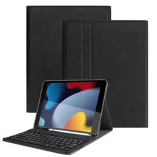 For iPad 9th 8th 7th Gen 10.2" Bluetooth Keyboard Case Leather Stand Smart Cover