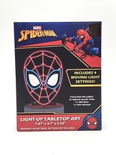 Marvel Spider-Man Light Up Tabletop Art 4 Moving Light Settings Brand New In Box