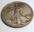 1943 WALKING LIBERTY SILVER HALF DOLLAR COIN