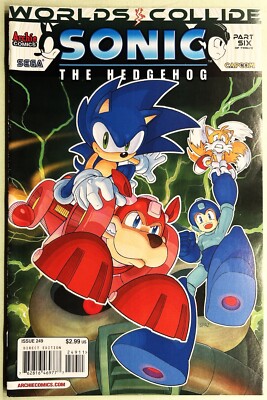 SONIC HEDGEHOG Comic Book Issue #249 July 2013 WORLDS COLLIDE PT 6 Bagged FN+