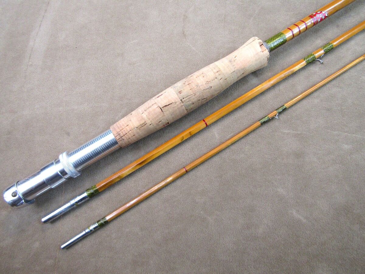 VERY NICE! VINTAGE SUNLIGHT N.K.K. SPLIT BAMBOO FLY FISHING VERY NICE! VINTAGE SUNLIGHT N.K.K. SPLIT BAMBOO FLY FISHING