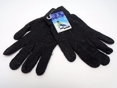 Meigu Knit Unisex Gloves One Size Black 104D