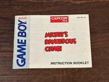 Mickeys Dangerous Chase Original Nintendo Gameboy Instruction Manual Only