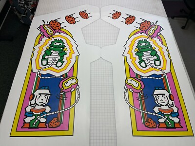 Dig Dug Arcade Side Art 2pc Set High Quality Laminated Full Side Graphics