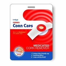 Leeford Cornex Corn Caps - Medicated Plaster Bandage Skin Friendly Cap -40Strips