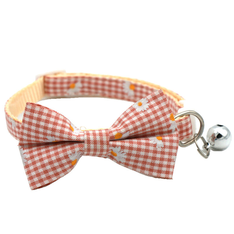 Cravatta Fiocco Regolabile Cani Gatti Accessori Animali Domestici Fiocco Collare Campanella Fiore