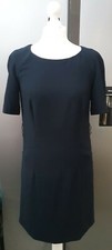 Armani Navy Shift Dress M US8 UK12 EU40 RRP £150 Office Work Minimalist Classic