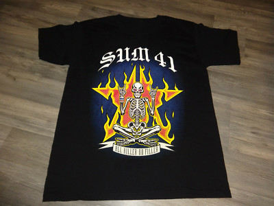 Band Sum 41 member T Shirt All Size S-5XL Cotton Black Unisex DO126