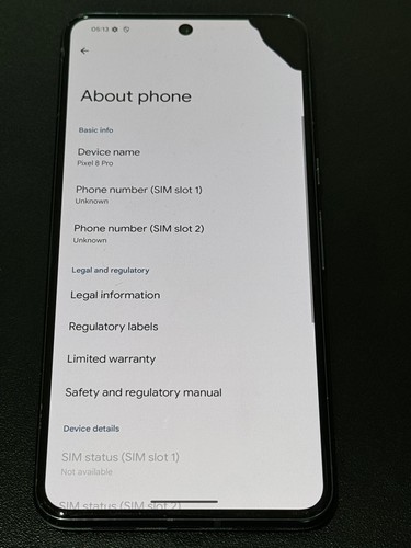 Google Pixel 8 Pro – 128 GB – Smartphone schwarz (entsperrt) – Punkte