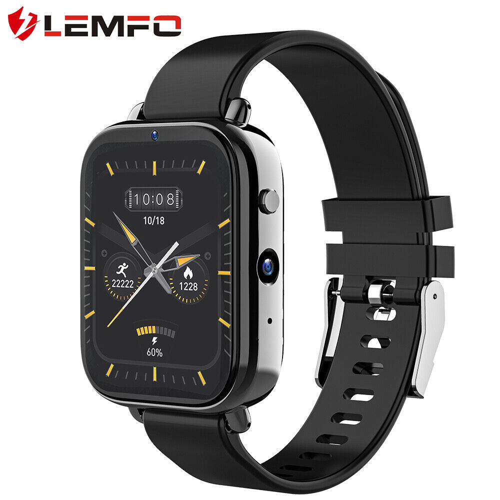 1.75 inch Screen LEMFO Z20 4GB+128GB 4G Smart Watch Android 9.1 GPS Dual  Camera