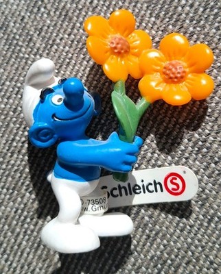 Schleich Die Schlümpfe Dankeschön Blumengruß Blume Neu mit Etikett