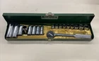 SK 3/8 Drive 18 Pc Metric Socket Set Made In USA With Case 6 Point READ. M1155