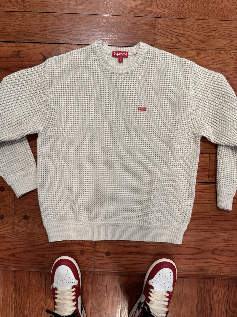 Supreme Waffle Small Box Logo Sweater Stone Large Cream | eBay Supreme Waffle Small Box Logo Sweater Stone Large Cream | eBay