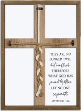 19:6 What God Has Joined Sign 15"X10" Cord of Three Strands Braid for Wedding