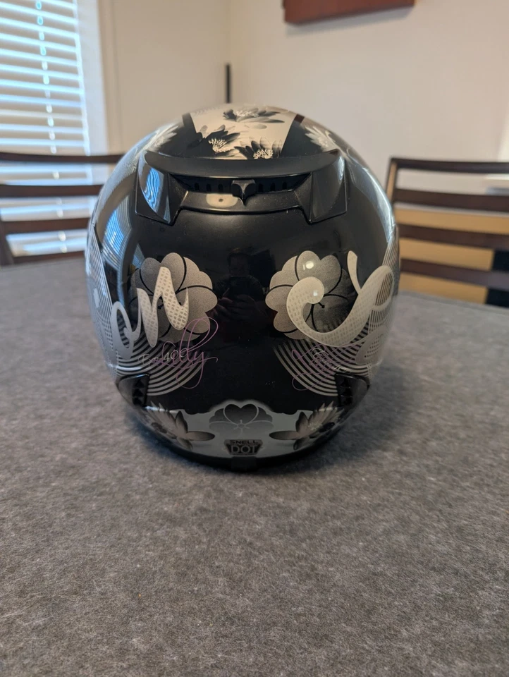 Scorpion Exo-400 Women’s Lilly Floral Graphic Full Face Helmet XS Drawstring Bag - Image 2 of 4