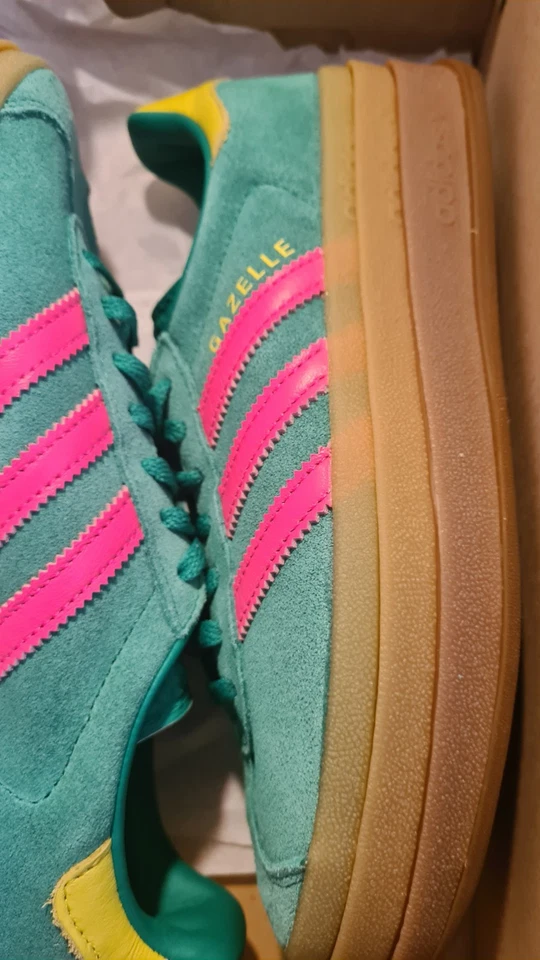 Adidas Gazelle Bold☆Grn/Pink☆ Women's☆UK 4☆BNIB+Tags☆Immaculate☆Unworn☆Last Pair - Image 3 of 4