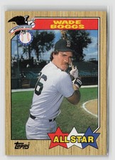 Wade Boggs #608 1987 Topps All Star Red Sox