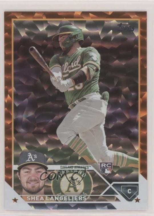 2023 Topps Series 1 Orange Foil 149/299 Shea Langeliers #127 Rookie RC 0m89