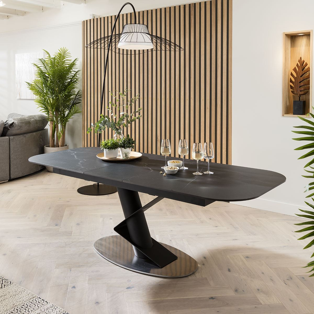 Quatropi Black Dining Table Oval Quatropi Rectangular Ceramic