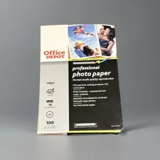 Office Depot Professional Photo Paper 4x6 Inkjet 100 Sheets Open Box Photo Paper