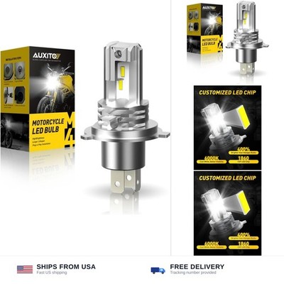 AUXITO H4 Fog Light Bulb Motorcyle, 1:1 Real Size, 400% Brighter, Fanless 900...