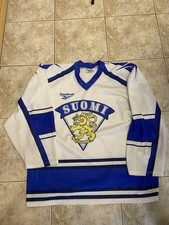 Rare Vintage 1994 Finland Winter Olympics Hockey Jersey Reebok XXL Tackla IIHF
