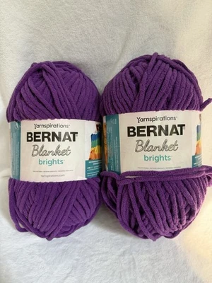 2 Skeins BERNAT BLANKET Brights YARN Pow Purple - Image 1 of 2
