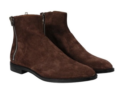 $1175 Givenchy Mens Triple Zip Boots Size US 7 EU40 Brown Suede