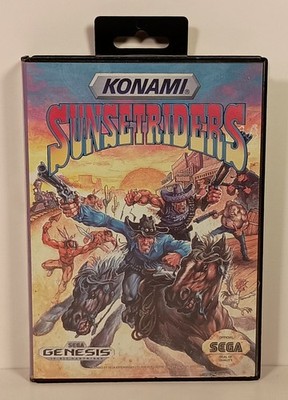 Konami Sunset Riders (Sega Genesis) Game and Case