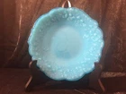 Vintage Fenton Blue Milk Glass Plate