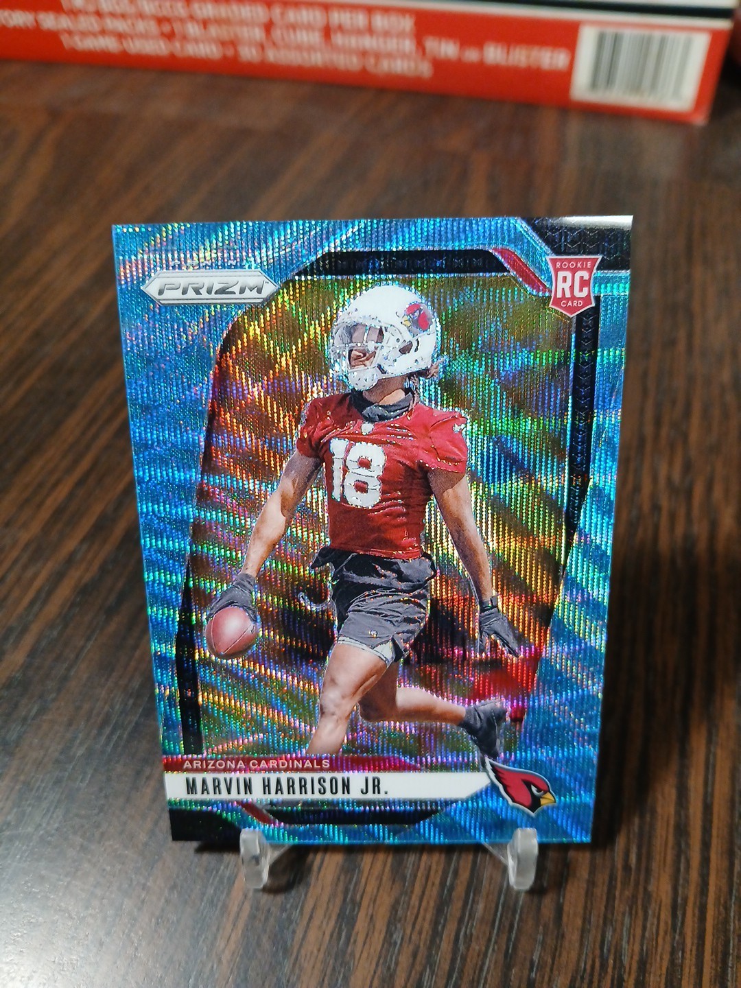 2024 Panini Prizm Football Marvin Harrison Jr. RC #375 Blue Wave Prizm SP /230