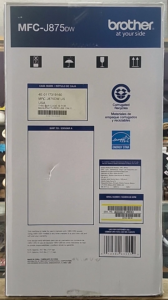 Brother MFC-J875DW All-In-One Inkjet Printer - Wireless Print- Fast Mode- SEALED - Image 3 of 4