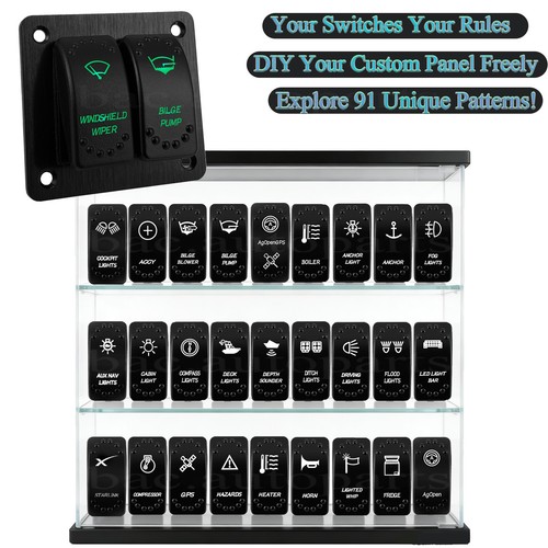 DIY Your Control Panel! 2-8Gang Custom Laser Etched Rocker Switches for ...