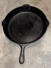 Griswold No.12 Cast Iron Skillet Pan Erie 719 D Ring/Small Logo ~ hairline crack