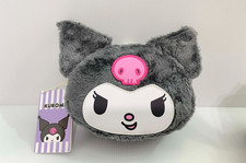 NWT Sanrio Kuromi head plush fuzzy loungefly crossbody bag