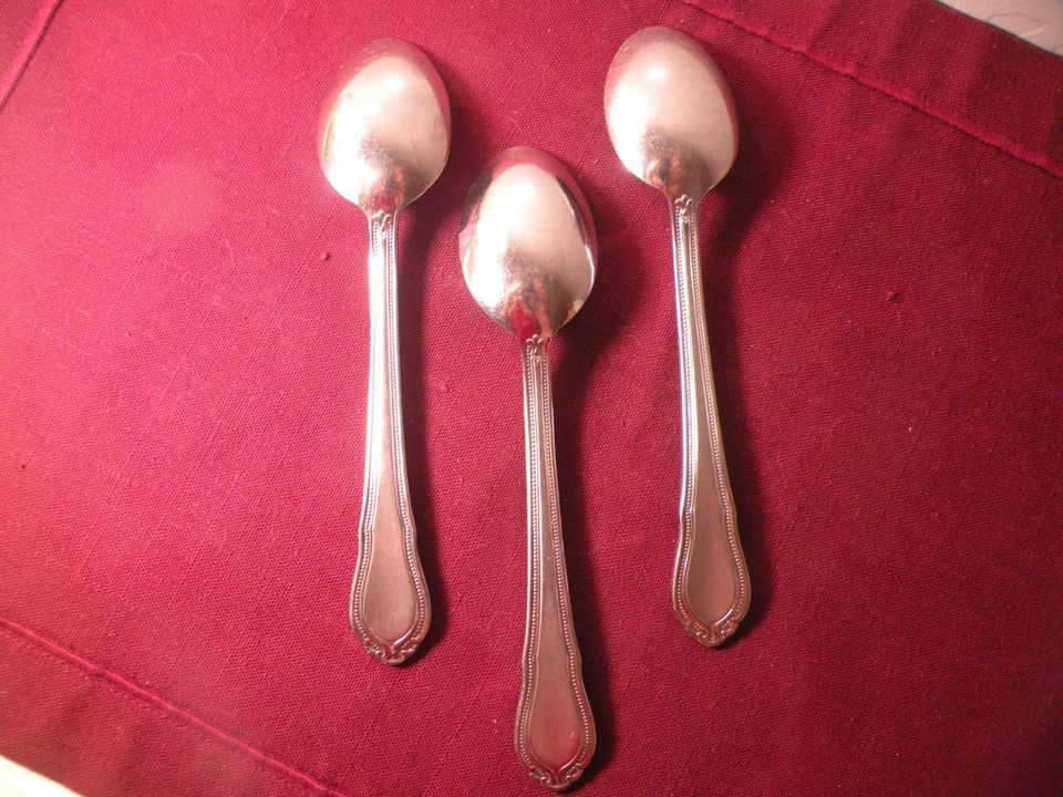 Set Of 3 Teaspoons Hampton Lauren 18/10 Stainless Flatware 6 3/8" - Image 4 of 4