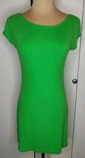 Free People Beach Rosalia Mini Dress Cap Sleeve Open Back Green Summer Sz Small