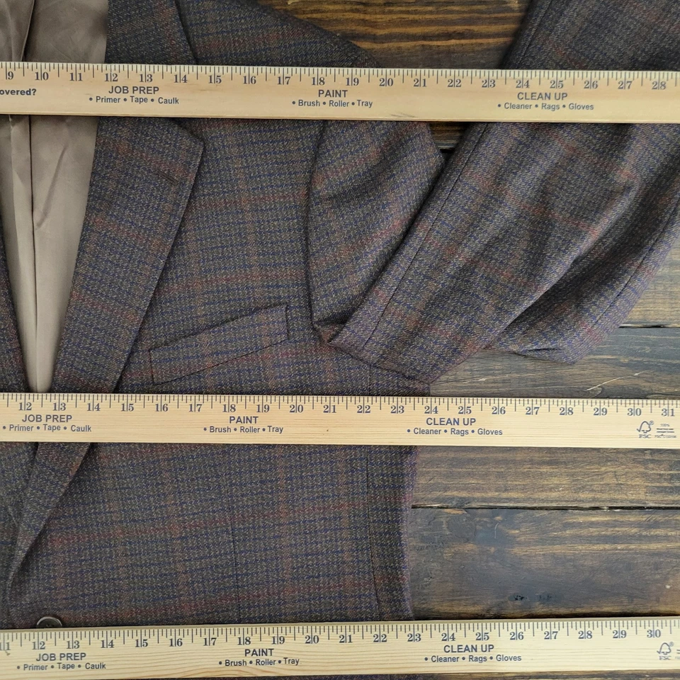 Abrigo Blazer Deportivo Para Hombre Alan River Dos Botones Marrón Teskid Lana Cachemira 46L Foto 3 de 4