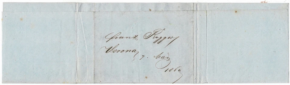 Austria / Lombardía-Venecia - Carta doblada 1864 de Verona a Stockerau Foto 3 de 4