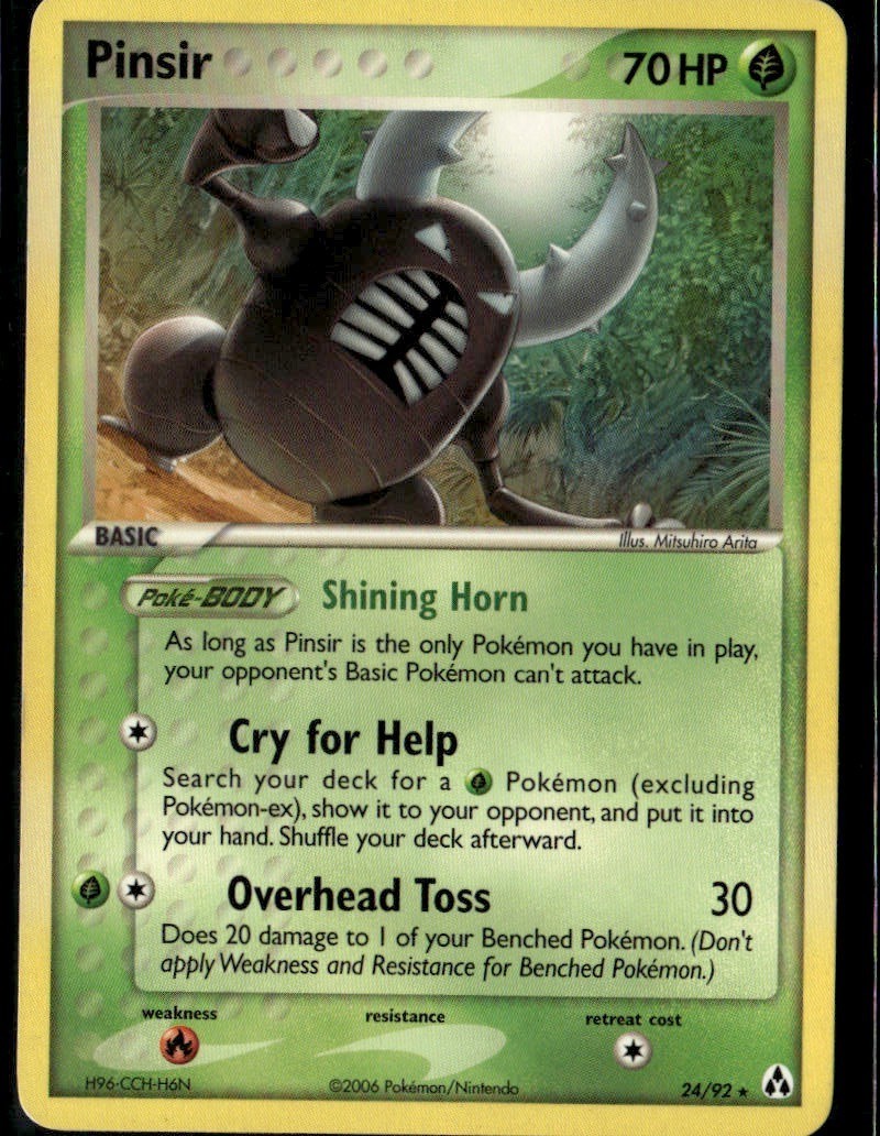 Pinsir Rare Legend Maker 24/92 Grass Pokemon Card