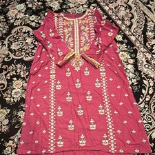 Pink Salwar Kameez Embroidered Traditional Indian Pakistani Women's Outfit Dress