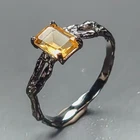 Gemstone jewelry Natural Citrine Quartz Ring 925 Sterling Silver Size 7 /R471938