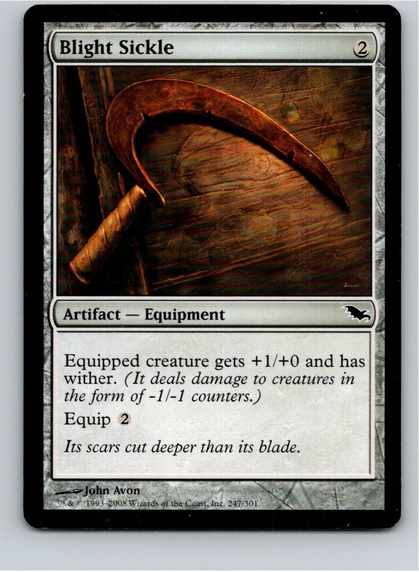 Magic the Gathering Blight Sickle Shadowmoor MTG Free Shipping!