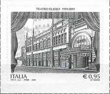 2018 Italy Mi. 4043**MNH 100 Years Teatro Eliseo, Rome