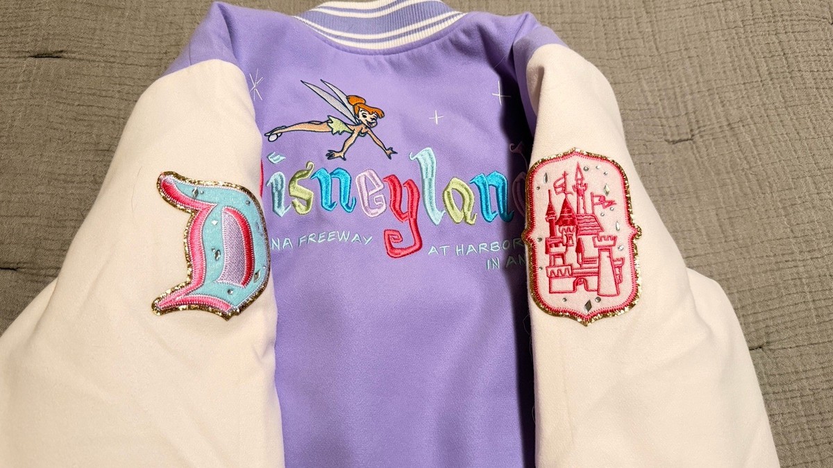 Disneyland Stoney Clover Lane Varsity Jacket Pins M Tinkerbell