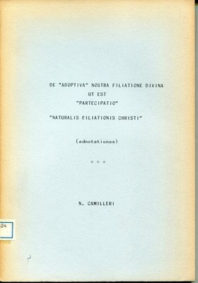 De ''adoptiva'' unsere Gottessohnschaft ut est ''beteiligt'' Naturalis Filiationi