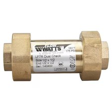 Watts 1/2X1/2 Lf7ru2-U2 Backflow Preventer, Size 1/2", 175 Psi