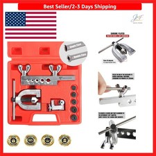 Double & Single Flaring Tool Kit with 5 Adapters -  45-Degree Red Design