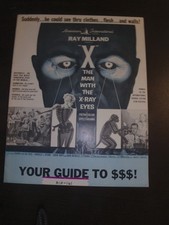 X-THE MAN WITH THE X-RAY EYES"  1963 RAY MILLAND ORIGINAL PRESSBOOK !