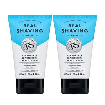 2x The Real Shaving Company Age Defence Shave Cream 125ml